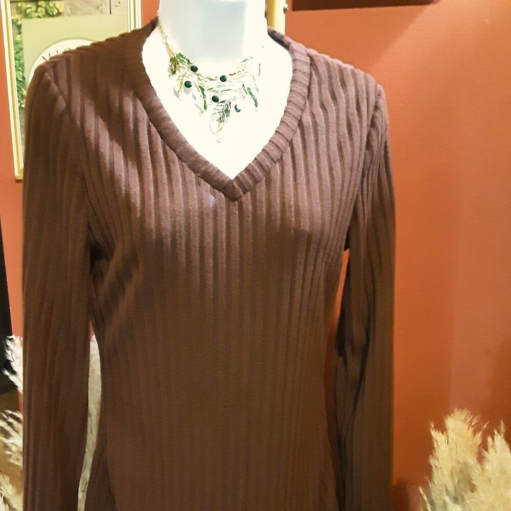 Large Ribbed Body Hugging Dress